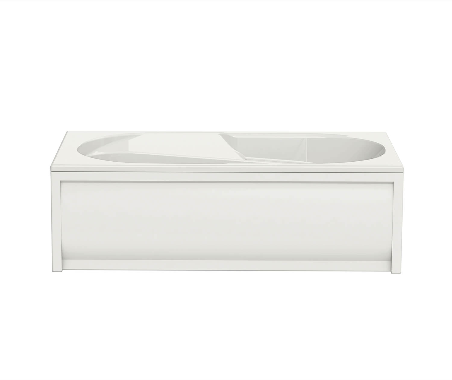 Baccarat 72 x 36 Acrylic Alcove End Drain Aerofeel Bathtub in 