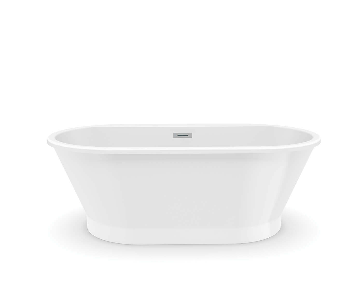 Brioso 6636 AcrylX Freestanding Center Drain Bathtub in White with 