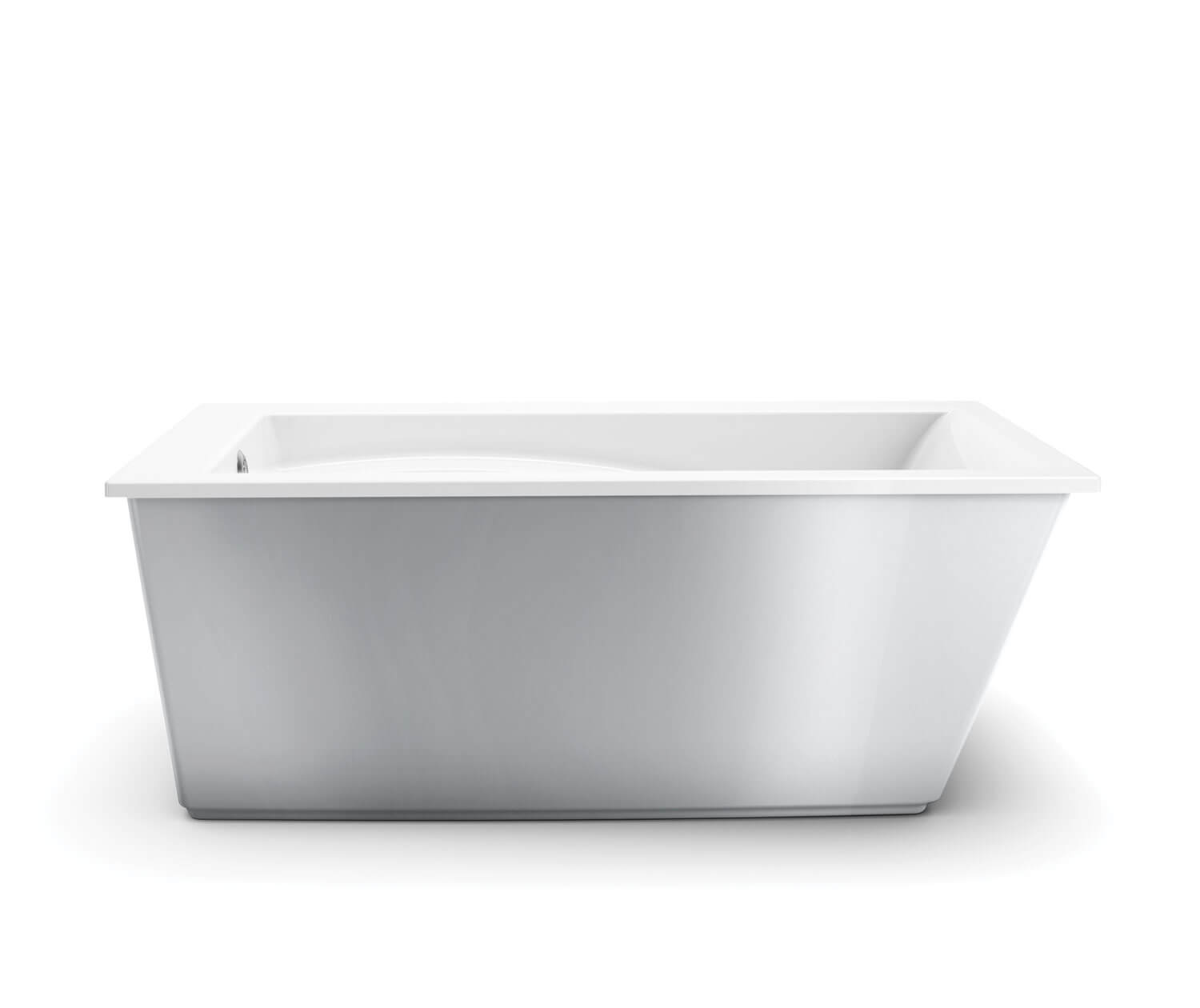 Optik 6032 F Acrylic Freestanding End Drain Aerofeel Bathtub in 