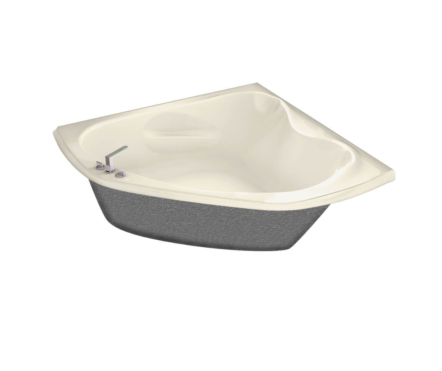 Murmur 6060 Acrylic Corner Center Drain 10 Microjets Bathtub In Bone Bath Maax En