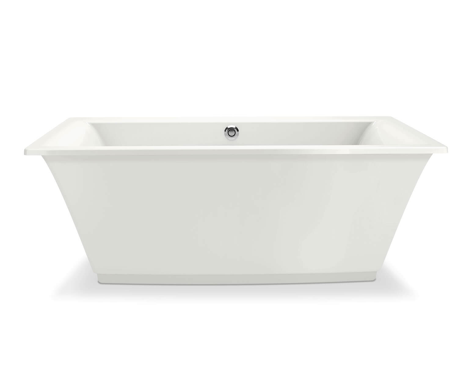 Optik 6636 F Acrylic Freestanding Center Drain Bathtub in White 