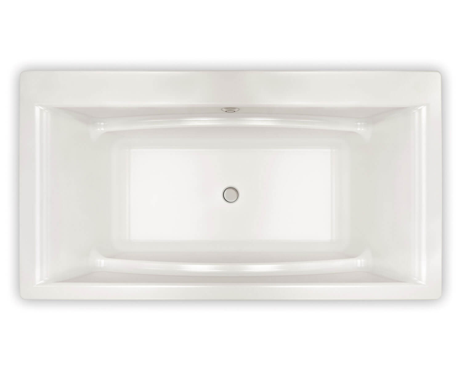 Optik 6636 F Acrylic Freestanding Center Drain Bathtub in White 