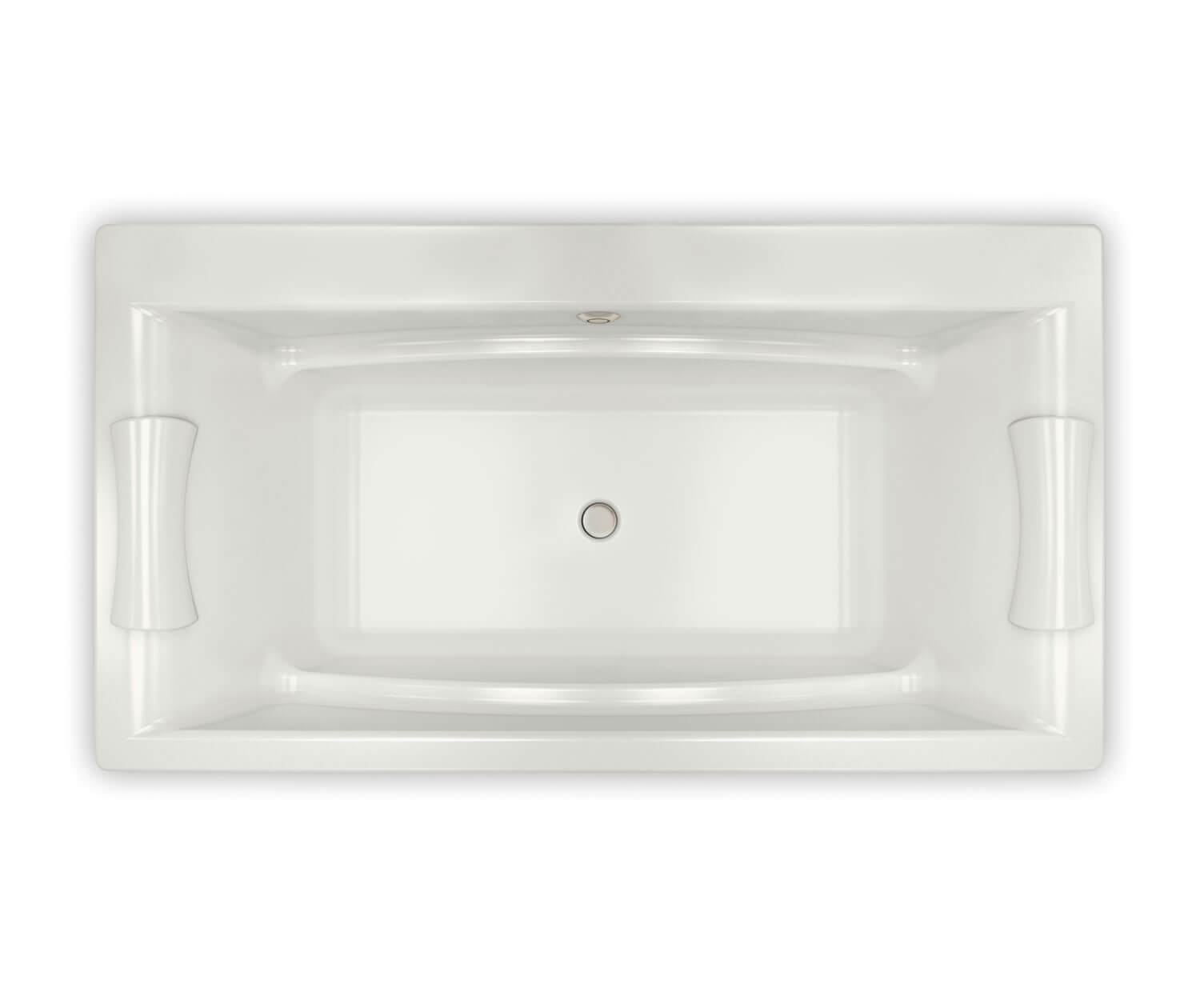 Optik C 66 x 36 Acrylic Drop-in Center Drain Bathtub in White 