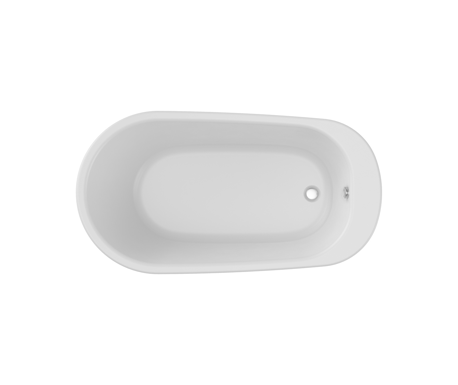 Sax 6032 AcrylX Freestanding End Drain Bathtub in White with White 