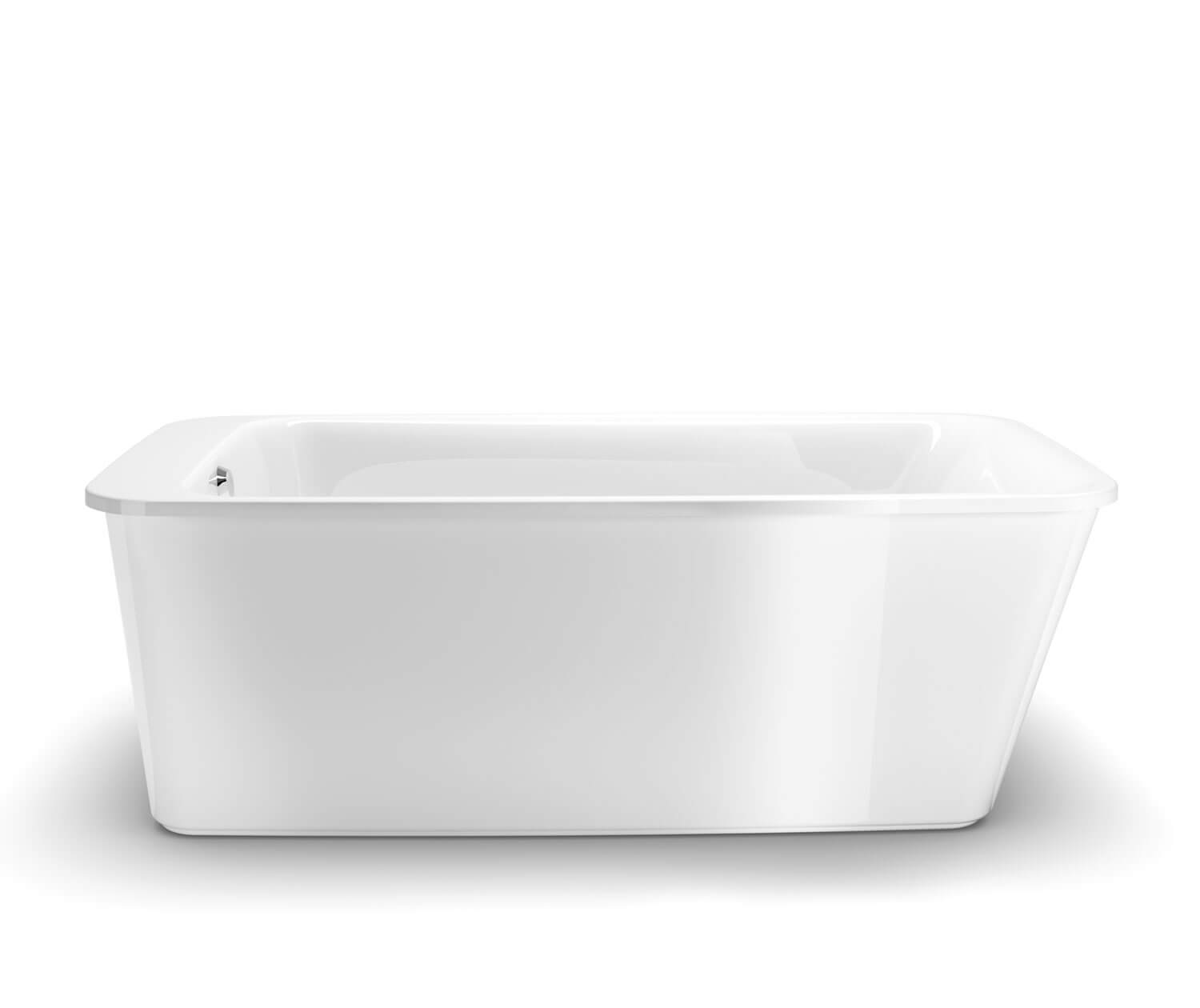 Lounge 6434 Acrylic Freestanding End Drain Bathtub in White with 