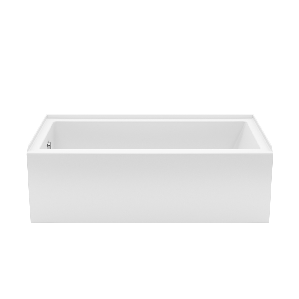Rubix 6032 AFR DTF Acrylic Alcove LeftHand Drain Bathtub in White