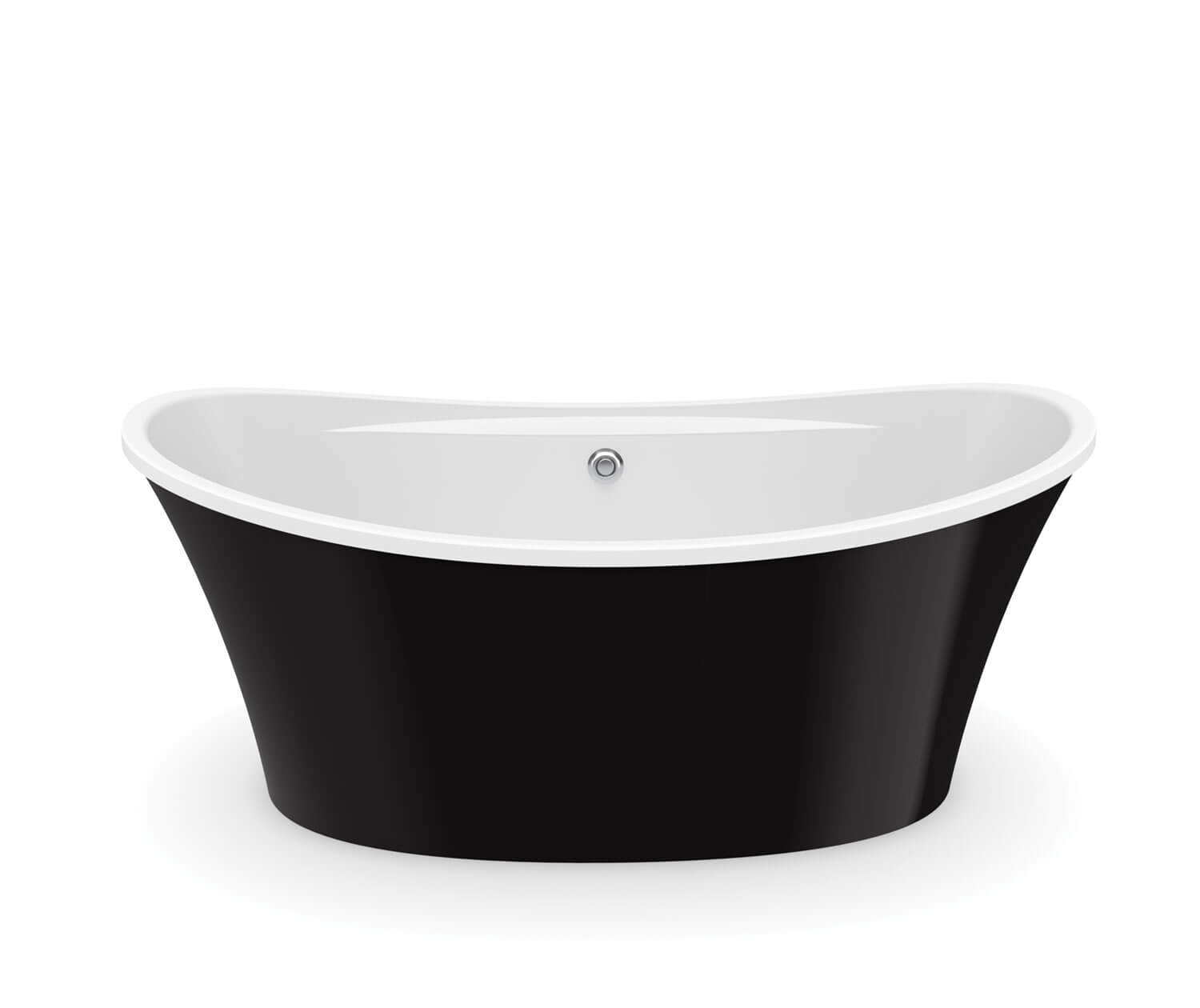 Ariosa 6636 Acrylic Freestanding Center Drain Bathtub in White 