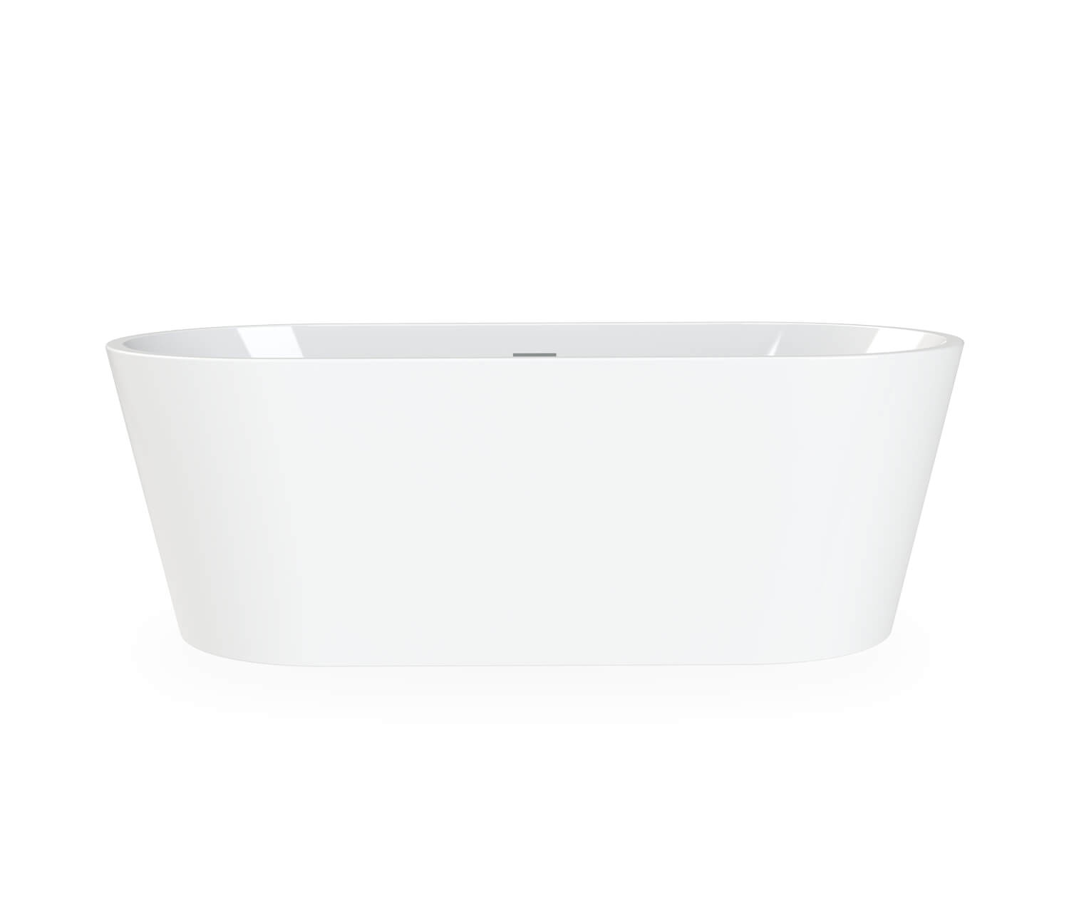 Louie 6731 Acrylic Freestanding Center Drain Bathtub in White with 