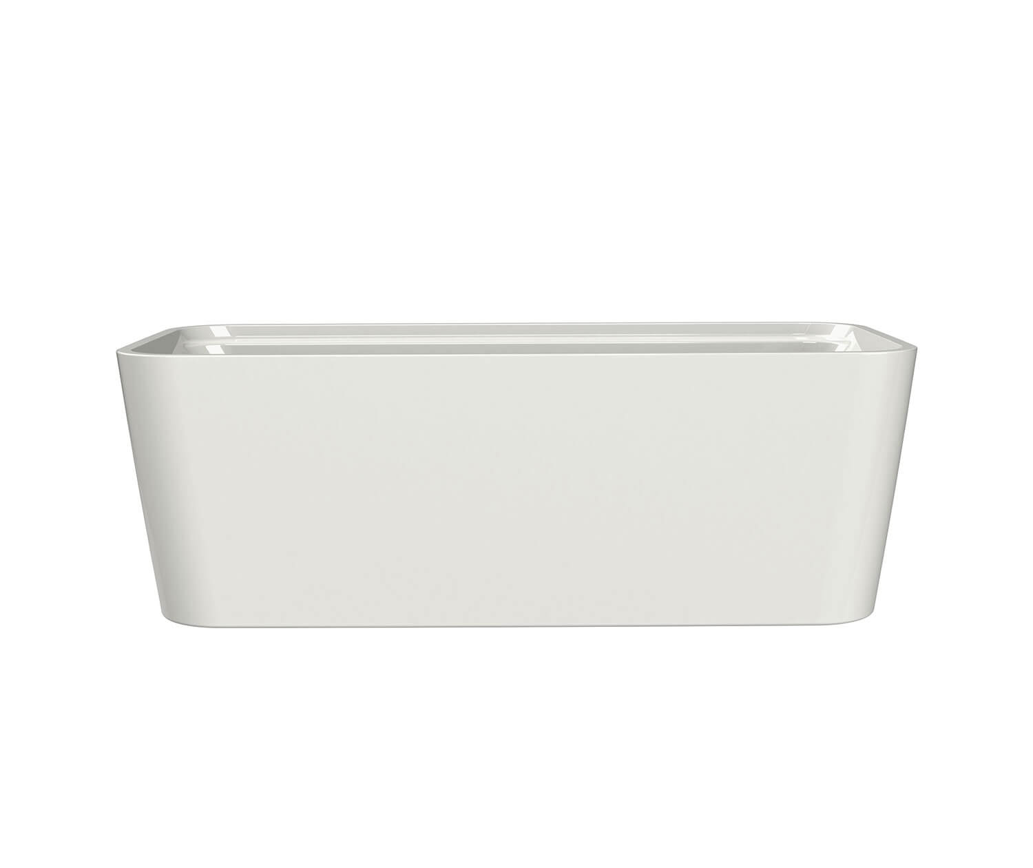 Oberto 6731 Acrylic Freestanding Center Drain Bathtub in White 