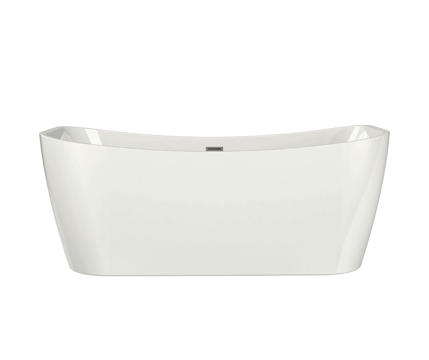 Villi 65 x 32 Acrylic Freestanding Center Drain Bathtub in White 