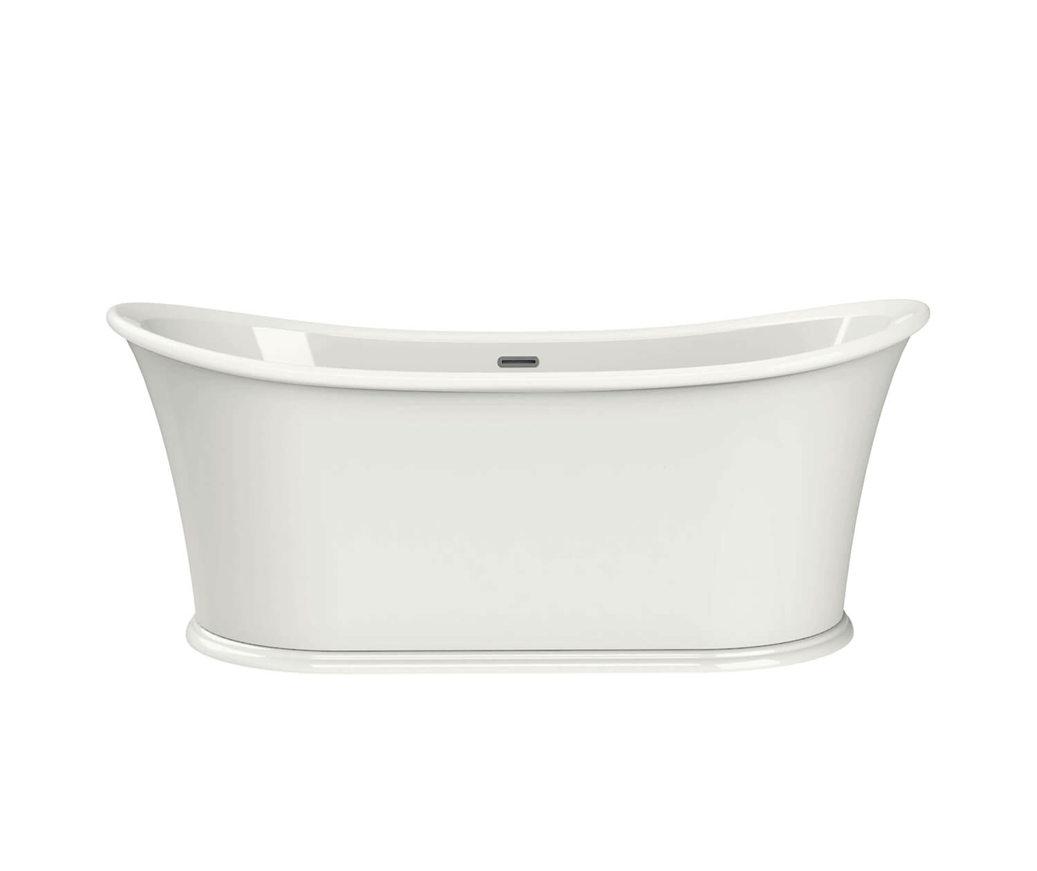 Elina 66 x 34 Acrylic Freestanding Center Drain Bathtub in White 