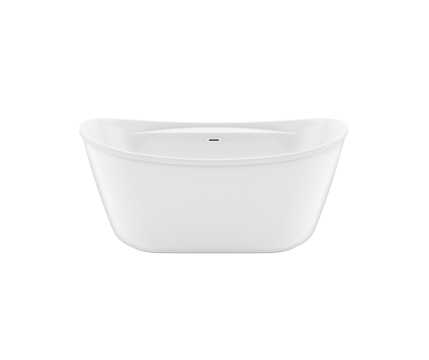 Suna 58 x 32 AcrylX Freestanding Center Drain Bathtub in White 