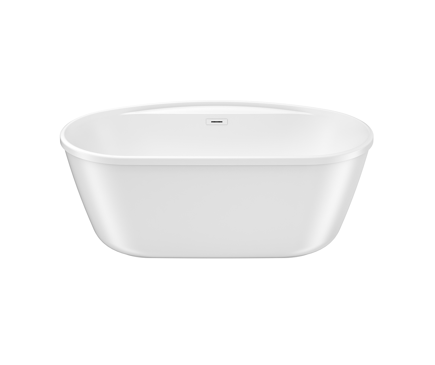 Eldora 5832 AcrylX Freestanding Center Drain Bathtub in White with 