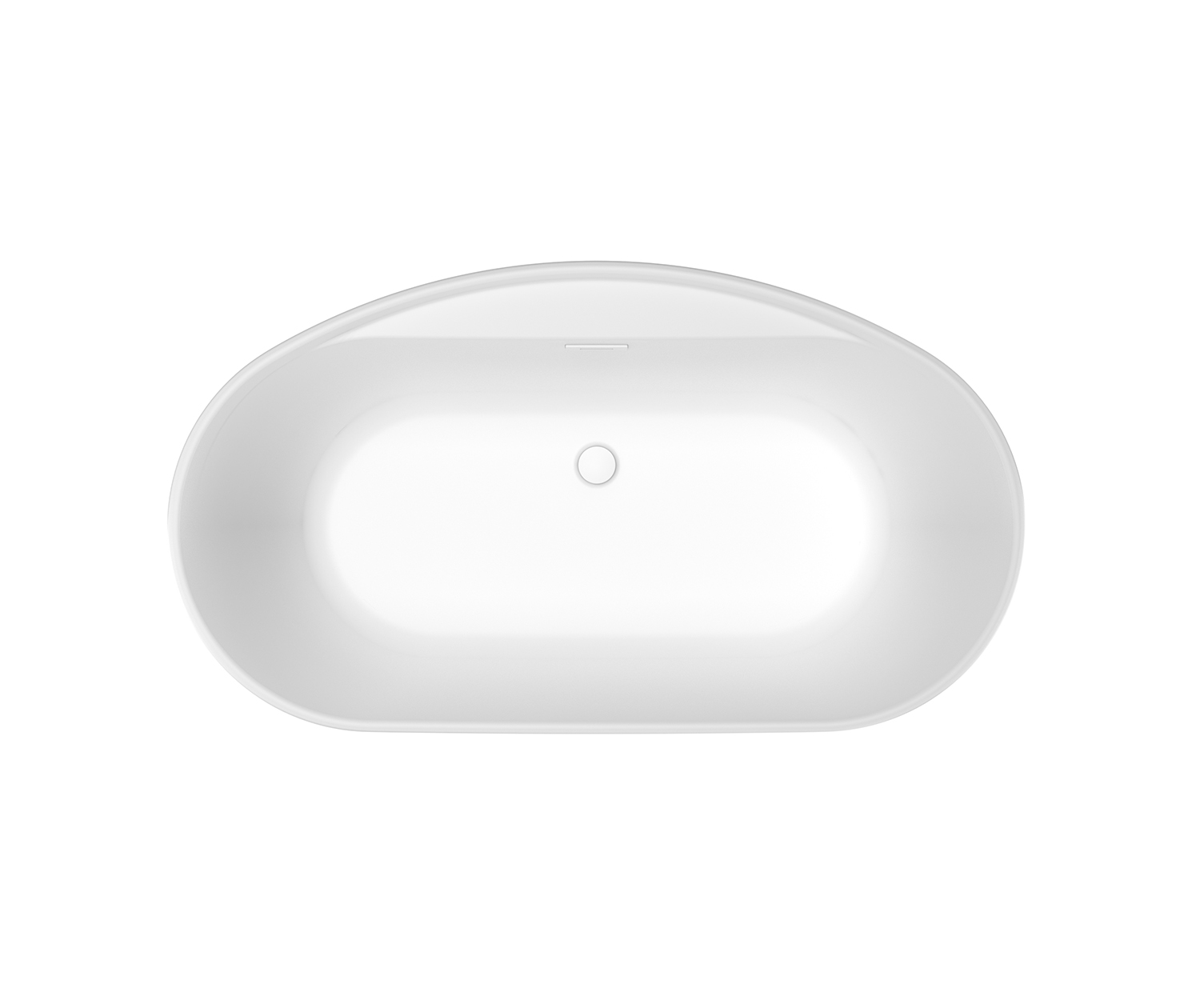 Eldora 5832 AcrylX Freestanding Center Drain Bathtub in White with 