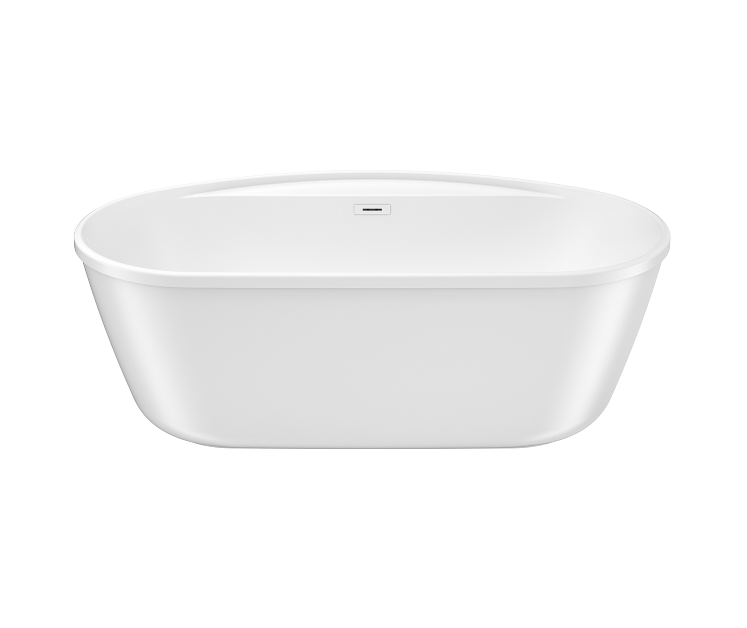 Eldora 6434 AcrylX Freestanding Center Drain Bathtub in White with 