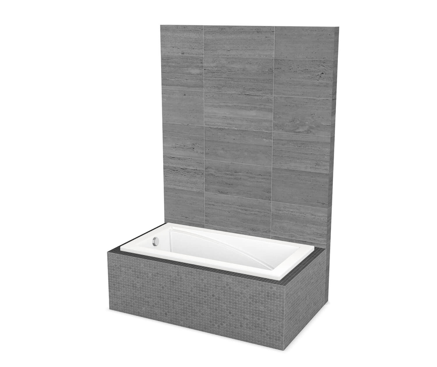 ModulR 6032 (With Armrests) Acrylic Drop-in End Drain Bathtub in 