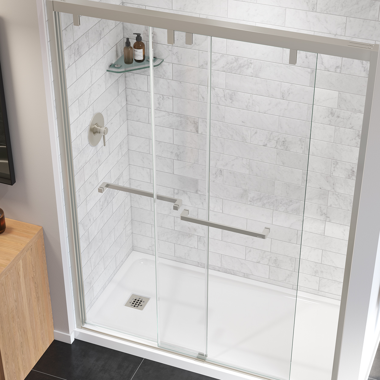 Uptown 56-59 x 76 in. 8 mm Bypass Shower Door for Alcove