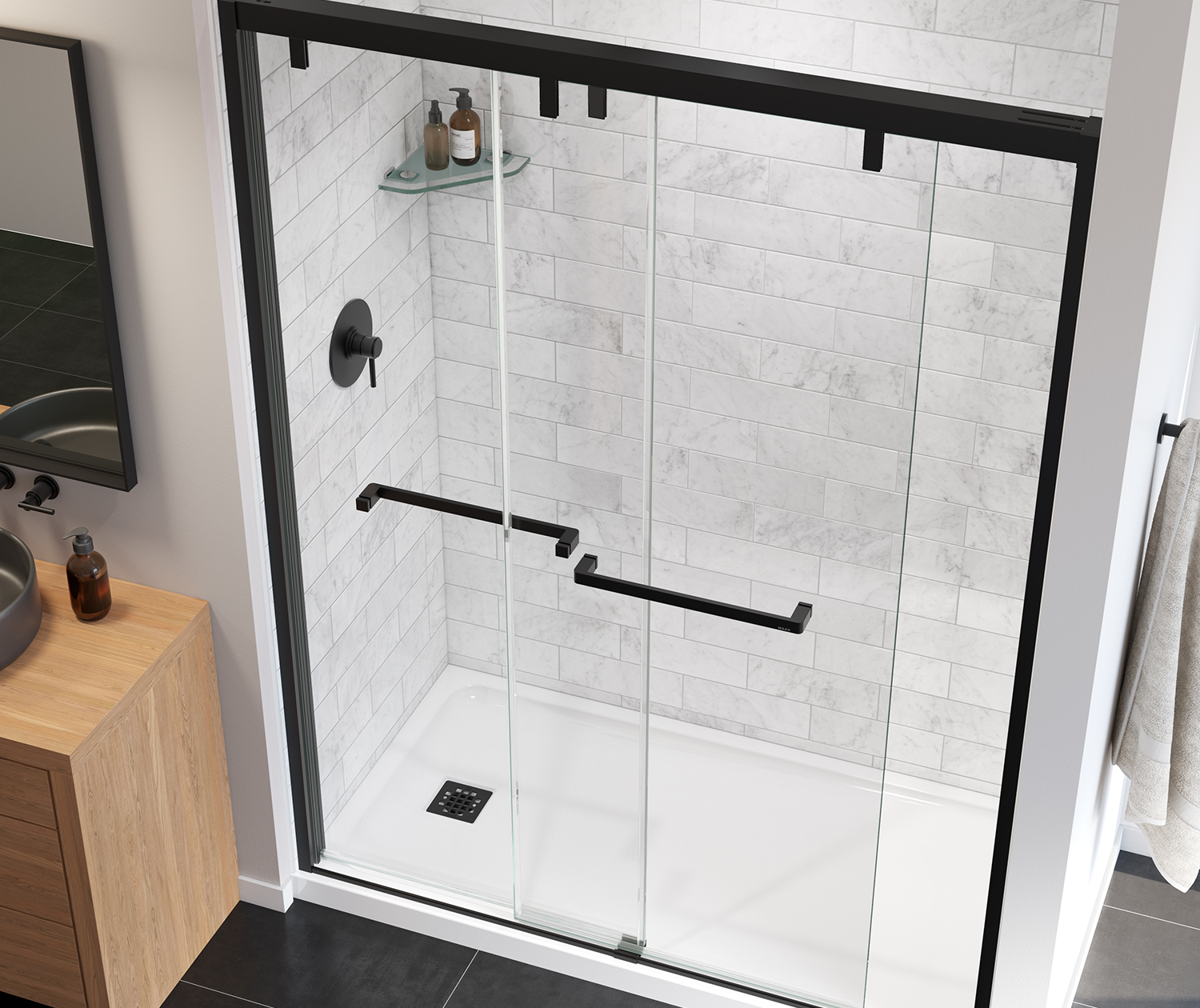 大人気新品をすべて in. 76 x 56-59 Uptown 8 Alcove for Door Shower Bypass mm その他