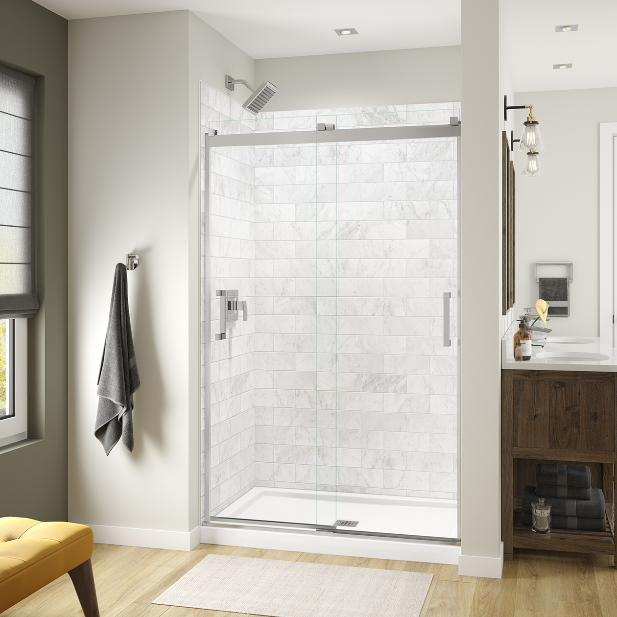 【2025】お歳暮・冬ギフト 3448 KDS AcrylX in Shower Four-Piece Drain Center Alcove 絵画