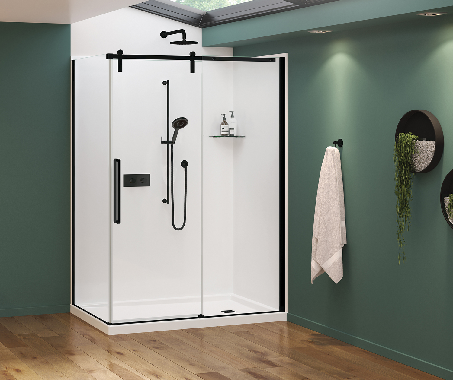 Nebula 56 ½-58 ½ x 78 ¾ in. 8mm Sliding Shower Door for Alcove 