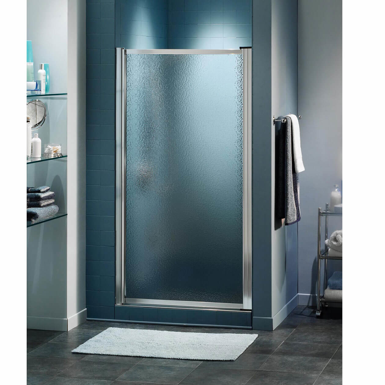 Pivolok 2324 ¾ x 64 ½ in. Pivot Shower Door for Alcove Installation