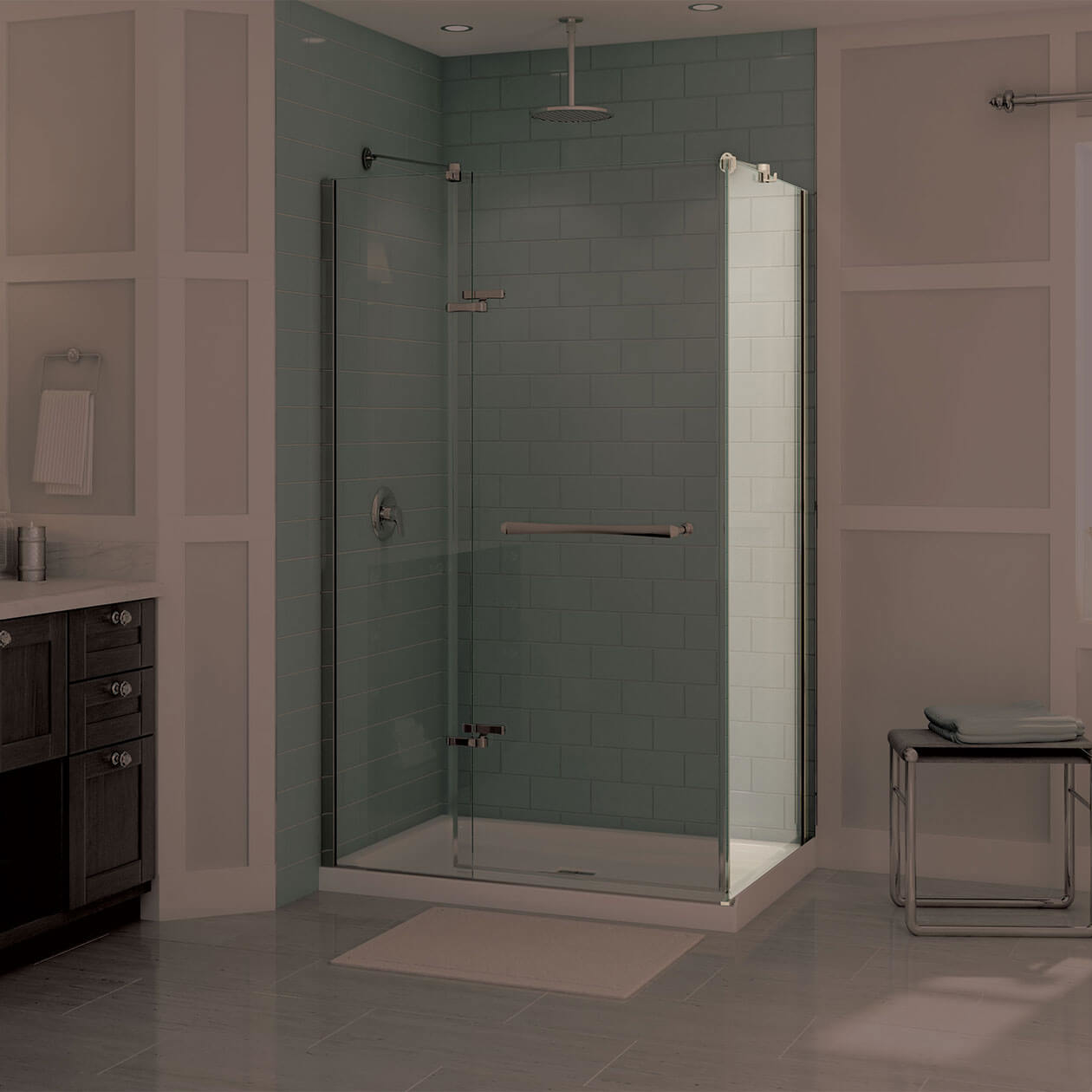 B3X 4236 Acrylic Corner Left Shower Base with Center Drain B3X 4236 Acrylic Corner Left Shower Base with Center Drain