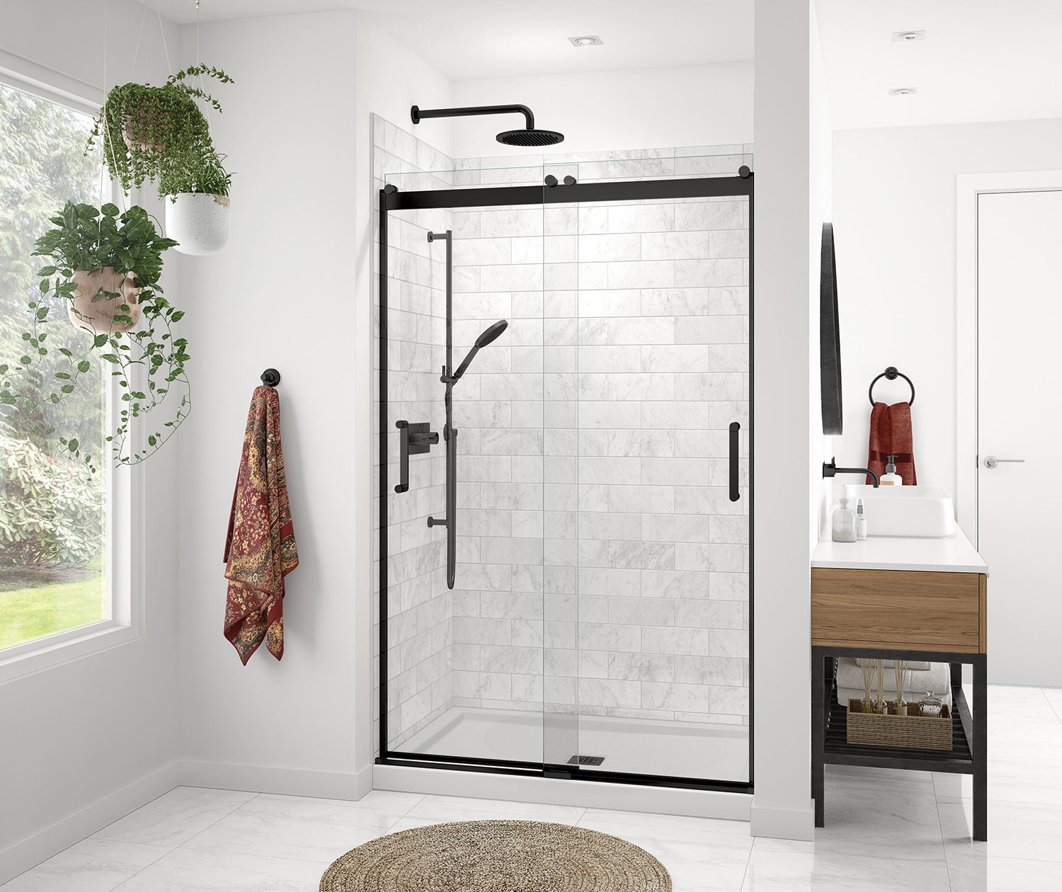 Revelation Round 44-47 x 70 ½-73 in. 8mm Bypass Shower Door
