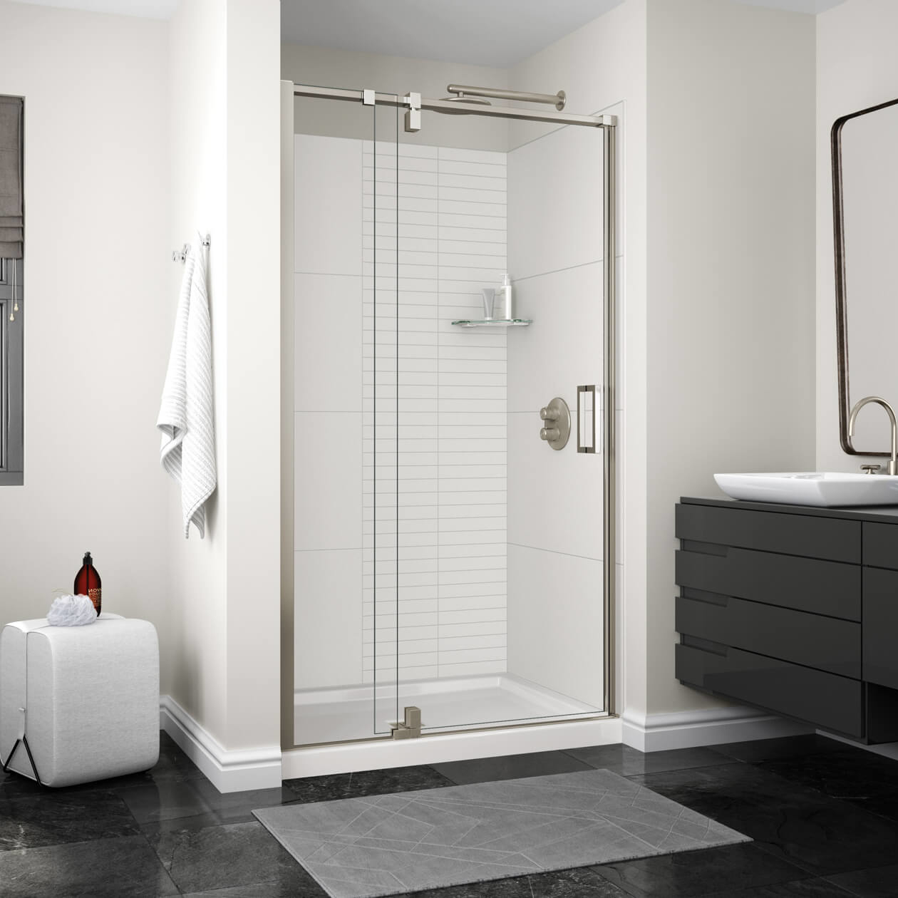 Polished Magnetic Strip Replacement Shower Door Magnet - 2.5 Inch