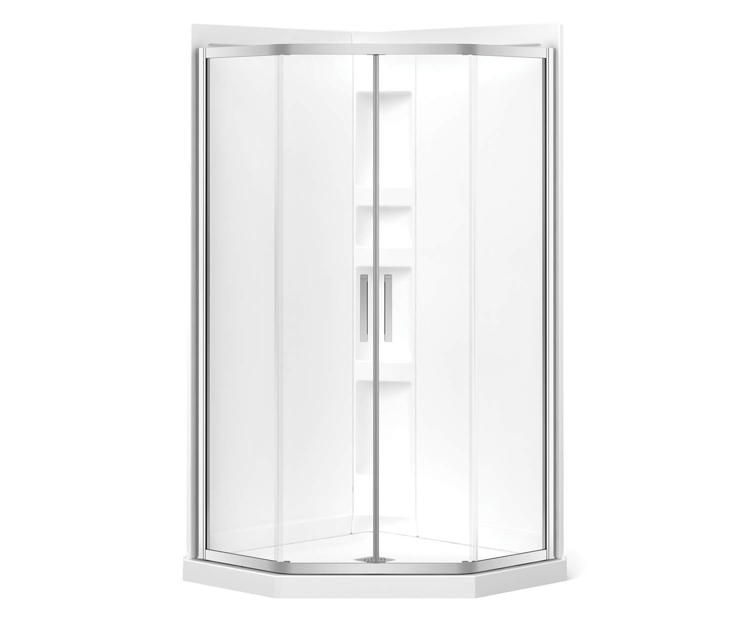 Orbit Neo-angle 38 x 38 x 71 ½ in. 6 mm Sliding Shower Door for 