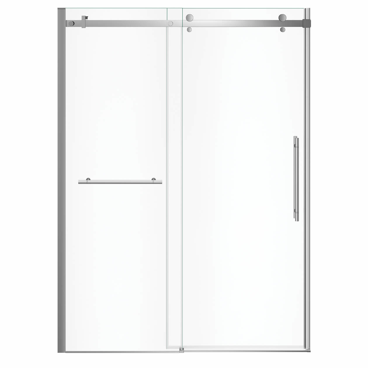 Vela 56 ½-59 x 78 ¾ in. 8mm Sliding Shower Door with Towel Vela 56 ½-59 x 78 ¾ in. 8mm Sliding Shower Door with Towel