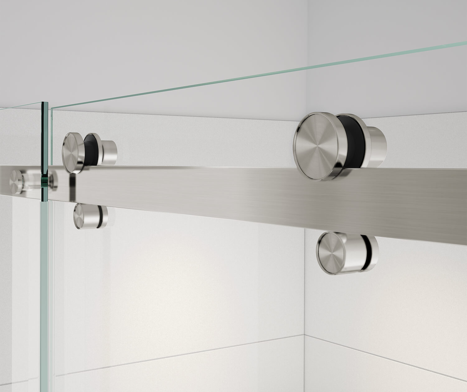 Vela 56 ½ 59 X 78 ¾ In 8mm Sliding Shower Door With Towel Bar For Alcove Installation With