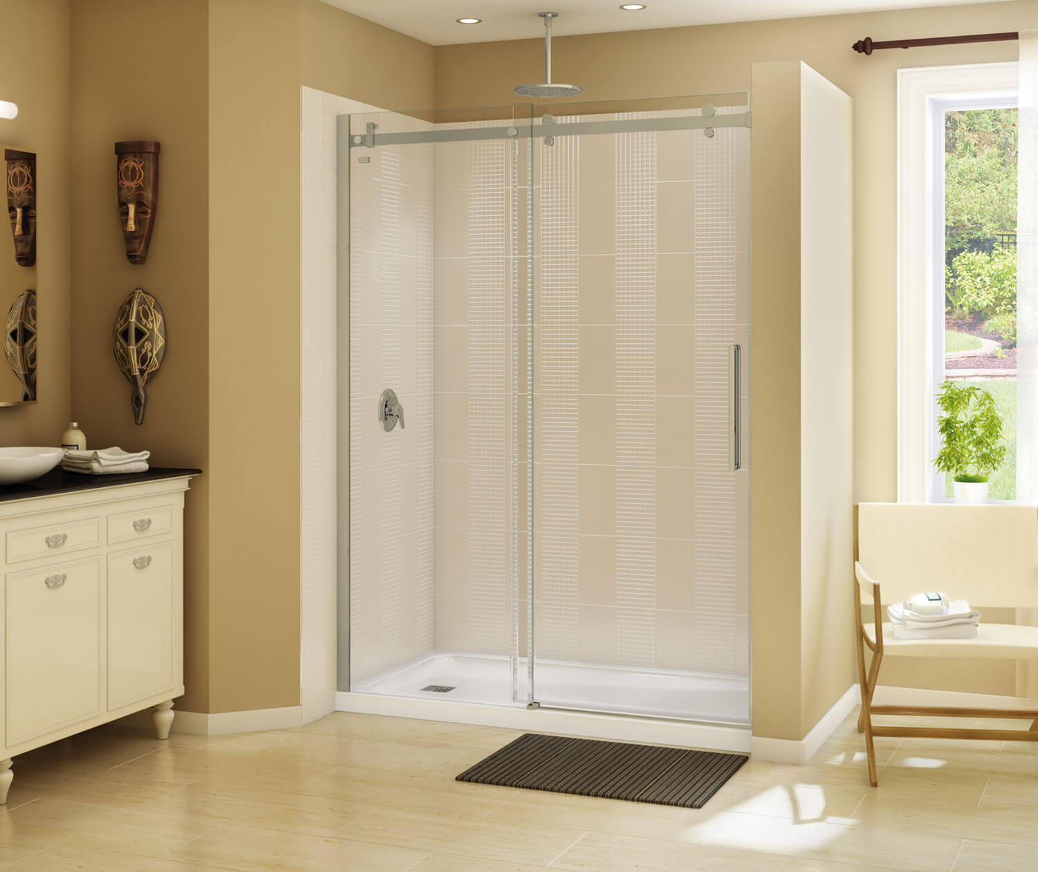 Halo 56 ½-59 x 78 ¾ in. 8mm Sliding Shower Door for Alcove 