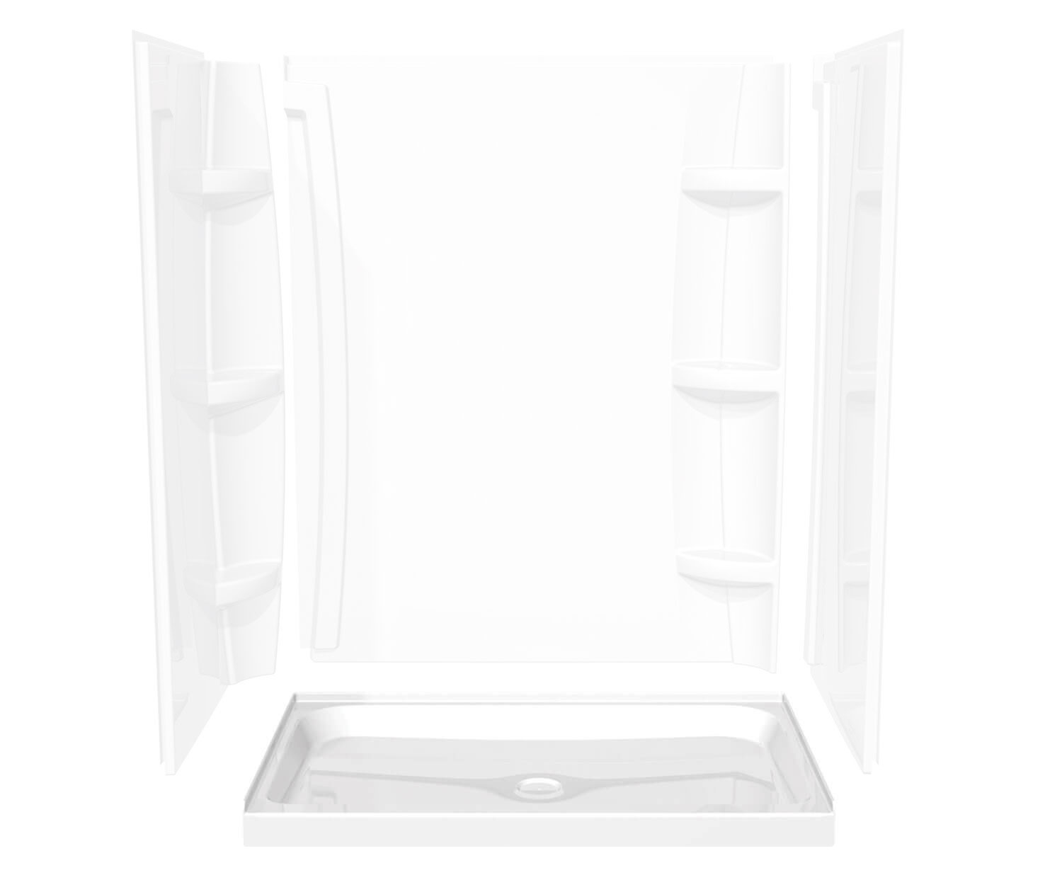 Rectangular Base 6036 3 in. Acrylic Alcove Shower Base with Center