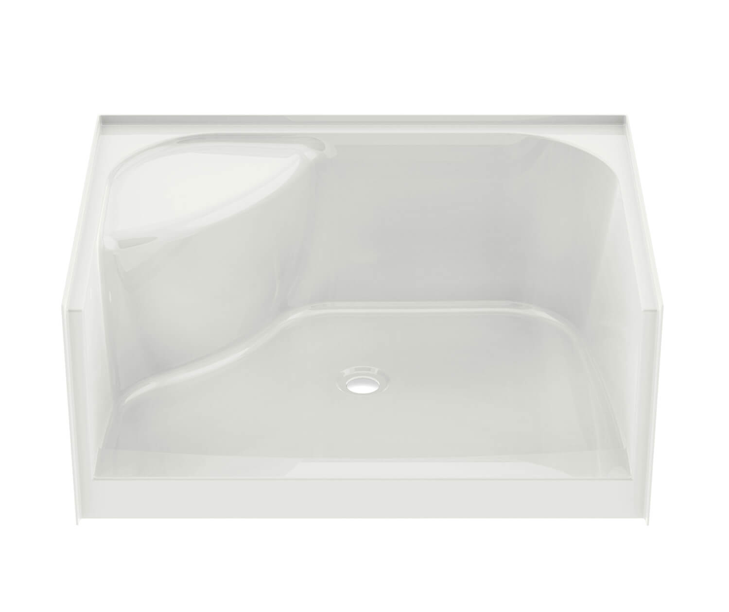 Essence Base 3448 AcrylX Alcove Shower Base with Center Drain in 