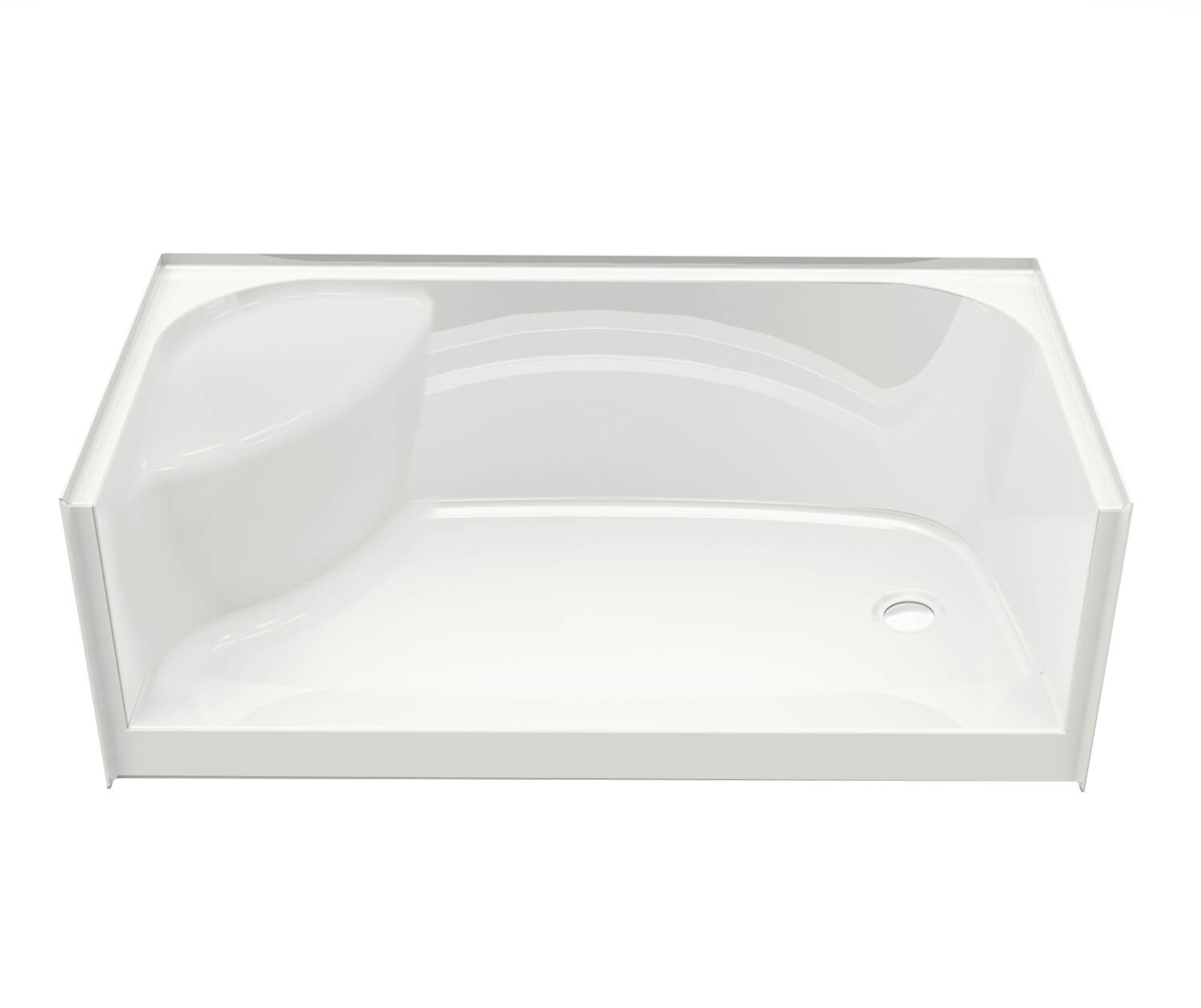 Essence base 3060 AcrylX Alcove Shower Base with Right-Hand Drain 