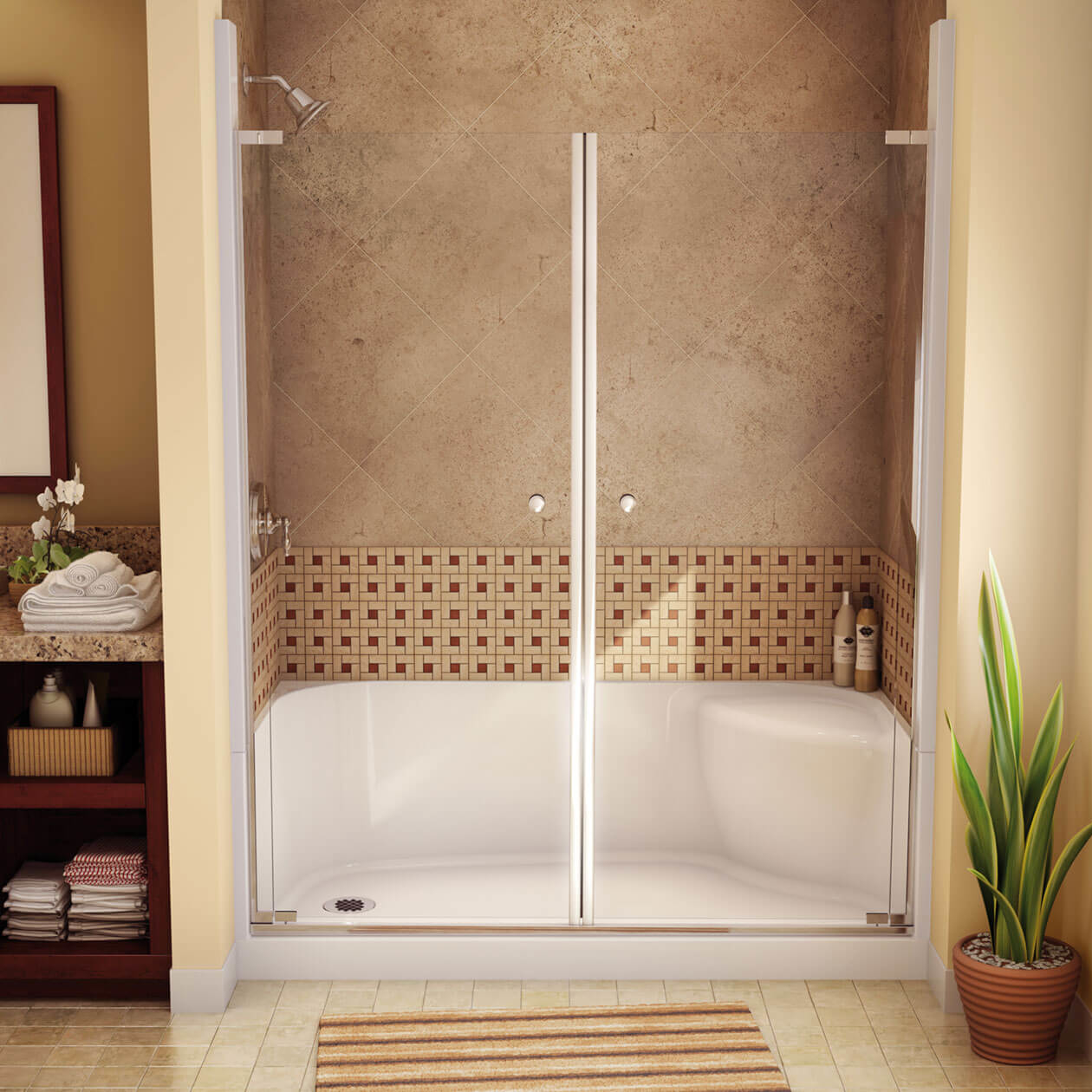 Manhattan 57-59 x 68 in. 6 mm Pivot Shower Door for Alcove Manhattan 57-59 x 68 in. 6 mm Pivot Shower Door for Alcove