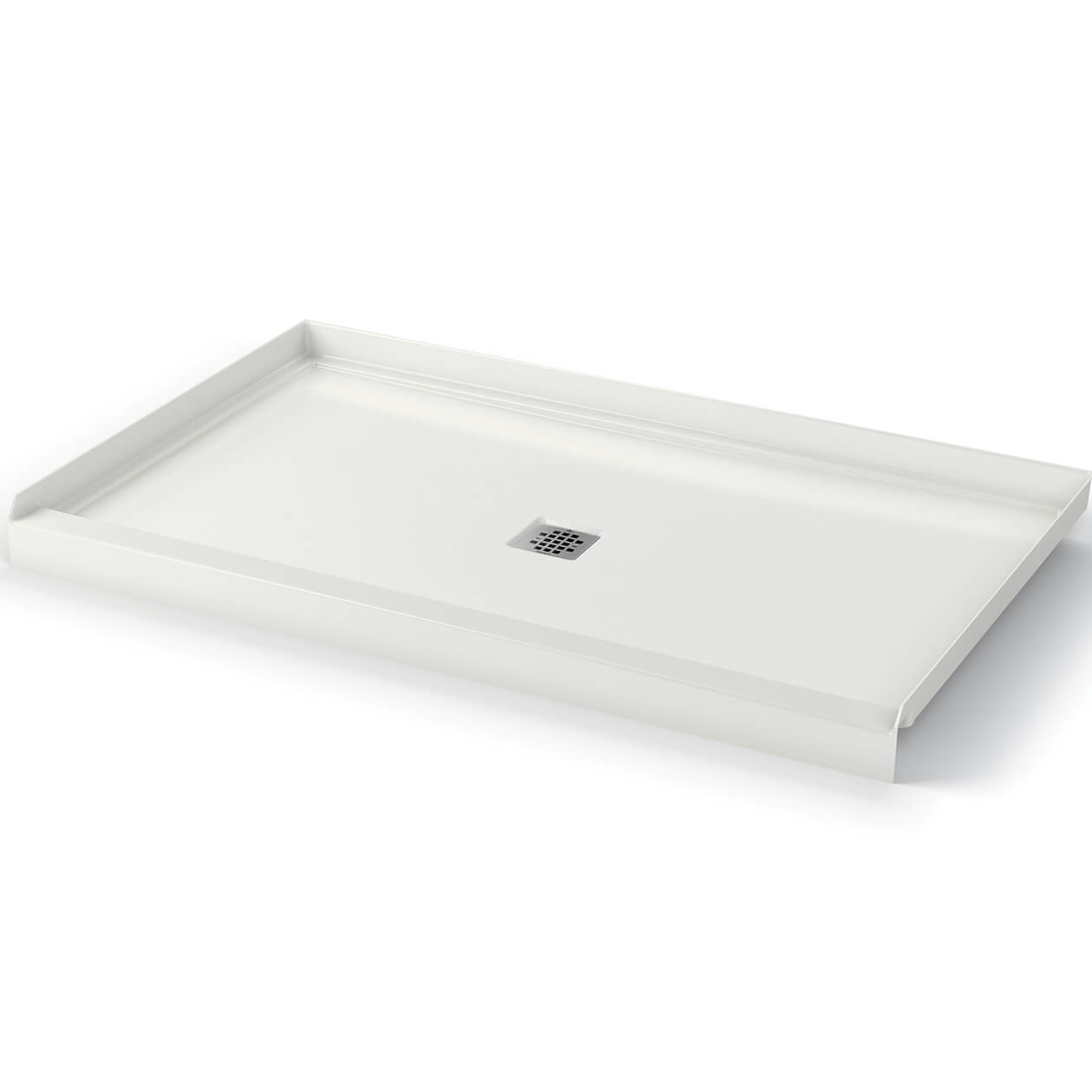 B3X 6036 Acrylic Alcove Shower Base with Center Drain in White Shower