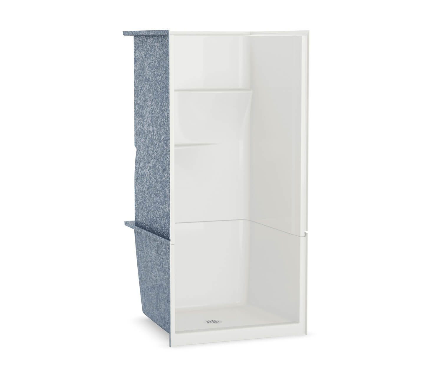 Gallery SH-3636 AcrylX Alcove Center Drain Two-Piece Shower in 