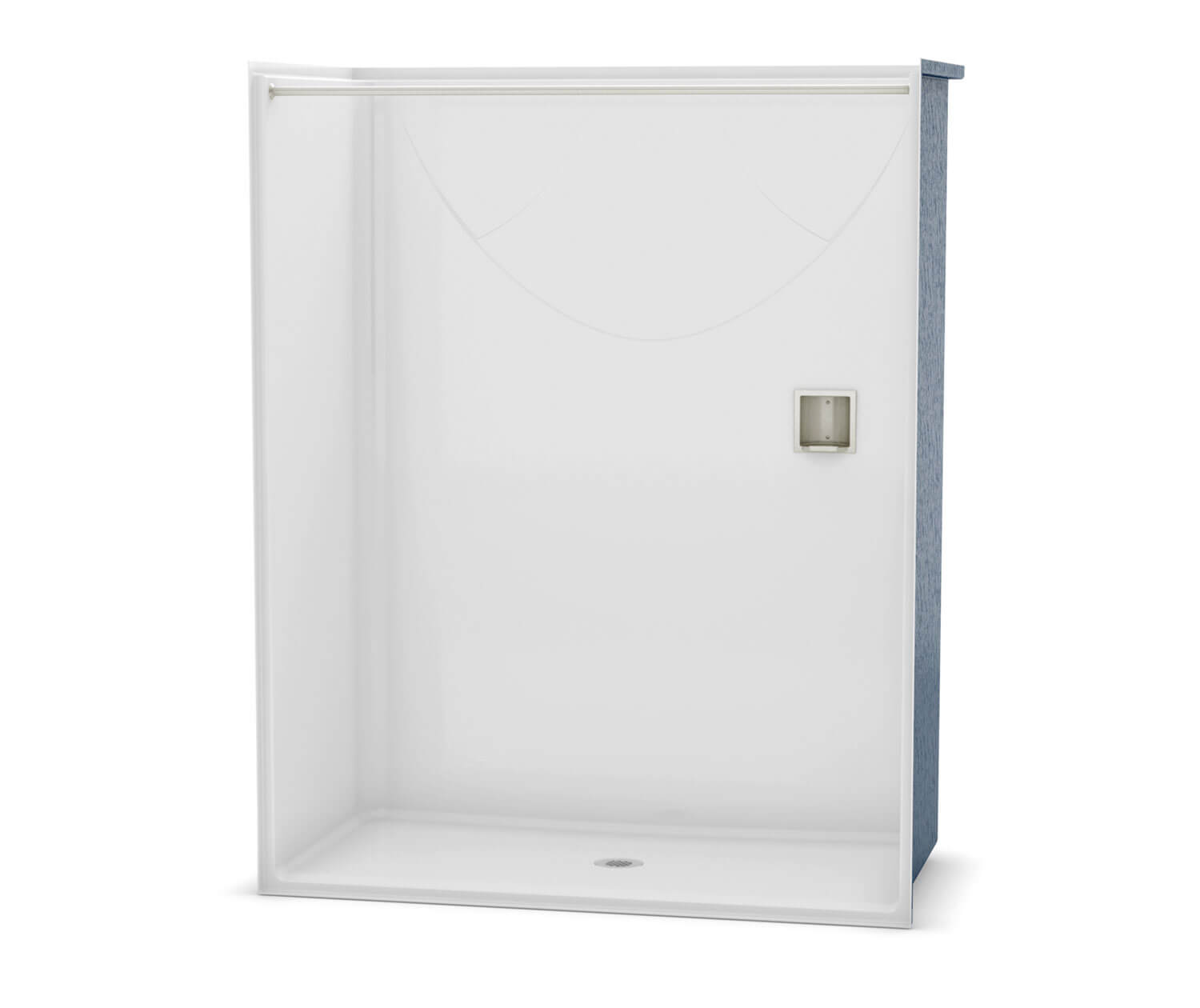 OPS-6030 - Base Model AcrylX Alcove Center Drain One-Piece Shower 