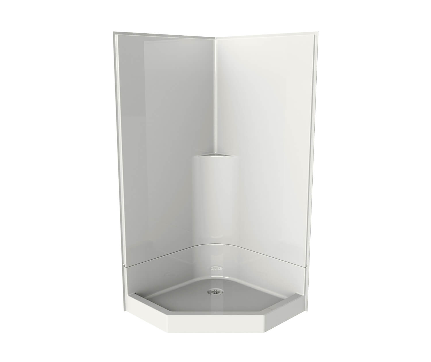 SECCSS36 38 x 38 AcrylX Corner Center Drain Two-Piece Shower in 