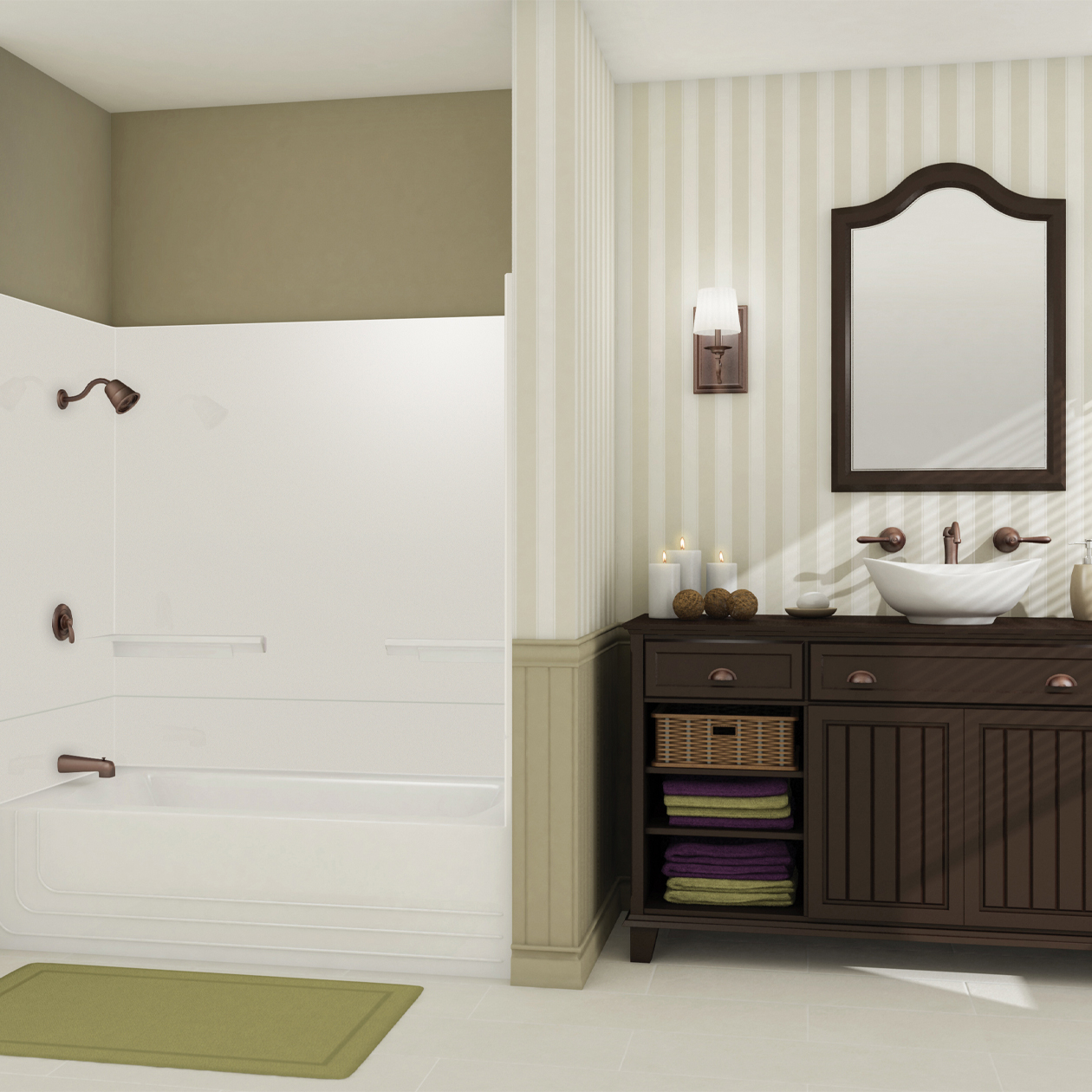 Monaco 60 x 31 AcrylX Alcove LeftHand Drain TwoPiece Tub Shower in