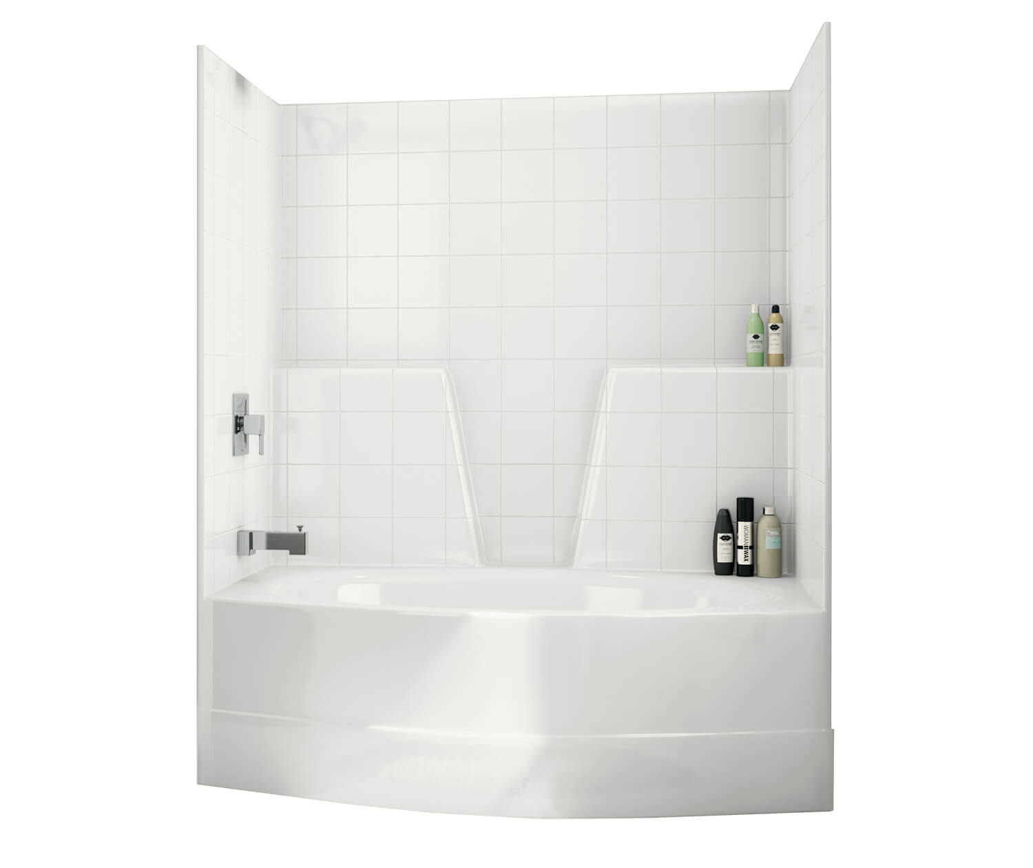 TSOT6042 AcrylX Alcove Right-Hand Drain One-Piece Tub Shower in 