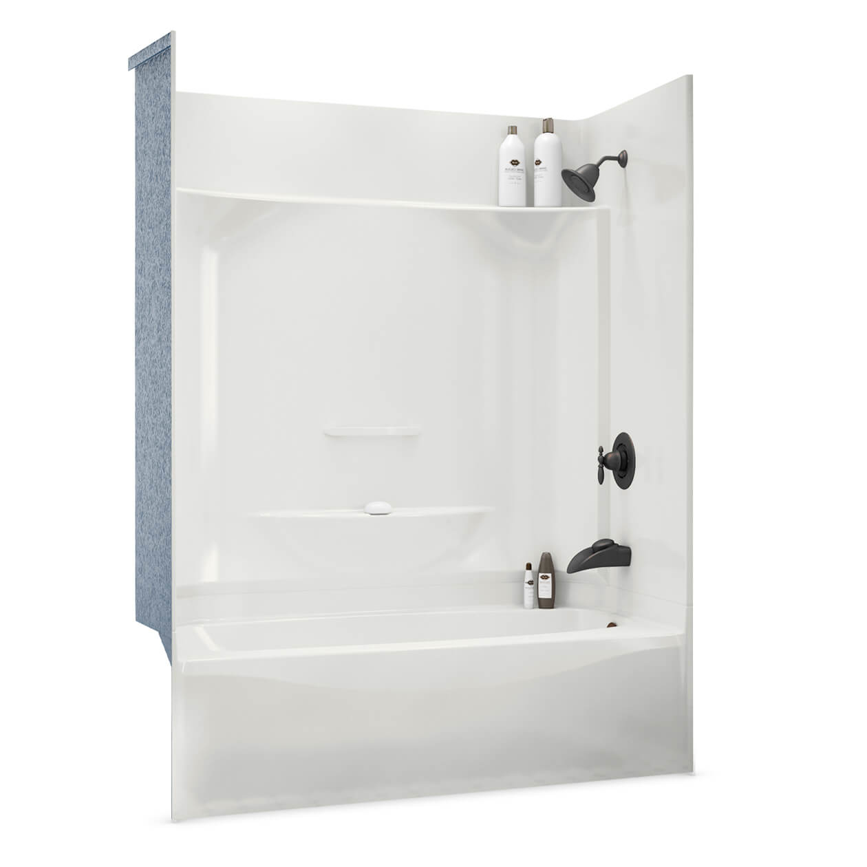 KDTS 3060 AFR AcrylX Alcove Right-Hand Drain Four-Piece Tub