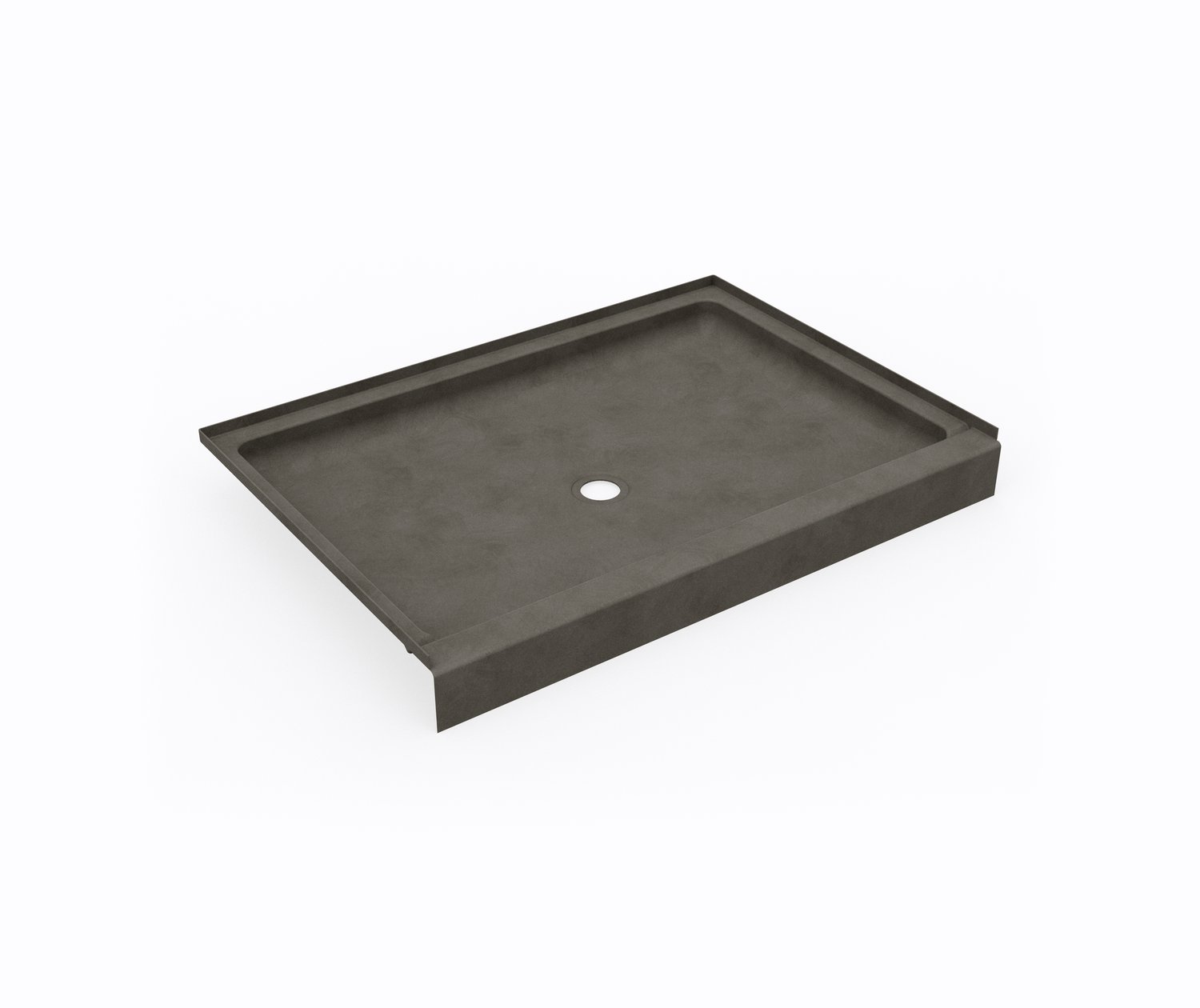 SS3448 34 x 48 Swanstone® Alcove Shower Pan with Center Drain Charcoal