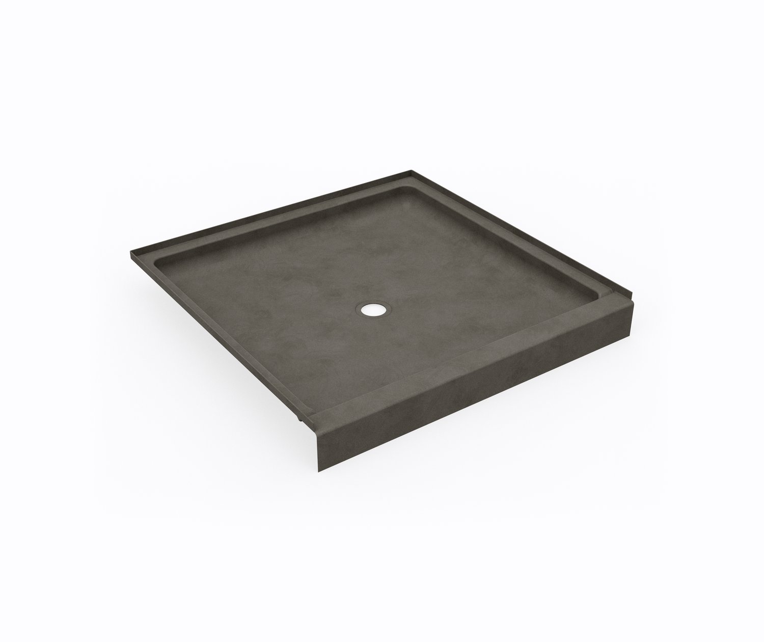 SS4242 42 x 42 Swanstone® Alcove Shower Pan with Center Drain Charcoal