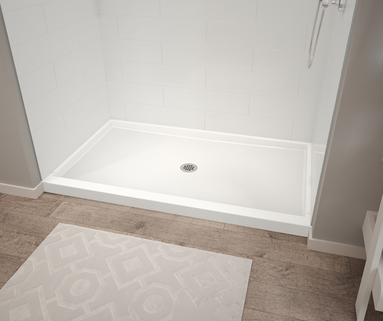 Shower Pans  Low threshold, solid surface shower pans, and shower trays