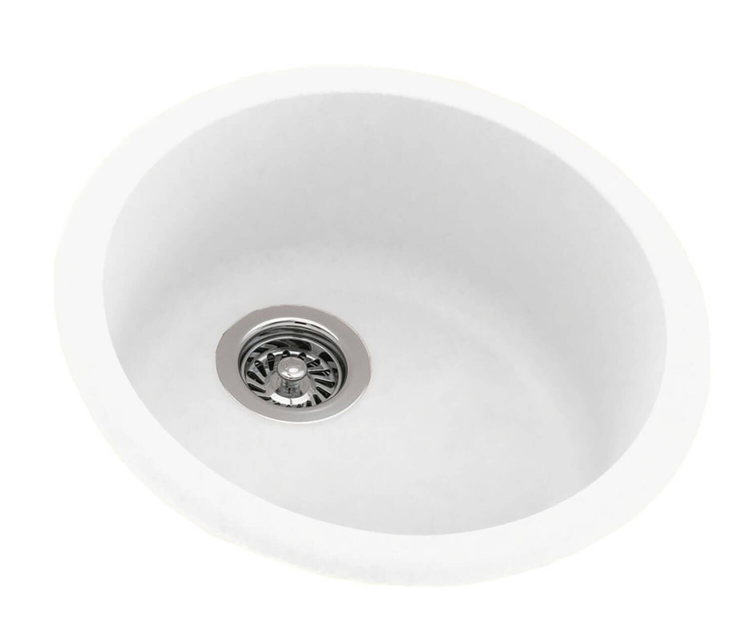 USRB-18 Swanstone® Undermount Round Bowl Sink in White | Sink, Swan en