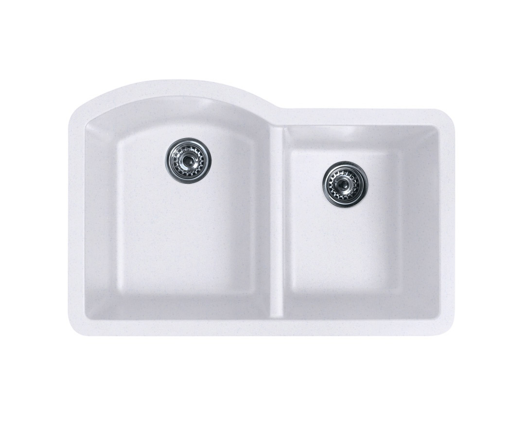 KSTB-4422 22 x 44 Swanstone® Dual Mount Triple Bowl Sink in White