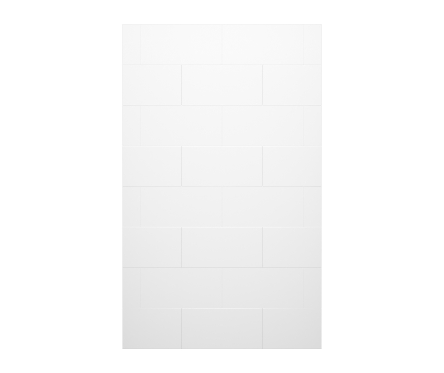 TSMK84-3062 30 x 62 x 84 Swanstone® Traditional Subway Tile Glue up Shower  Wall Kit in Carrara