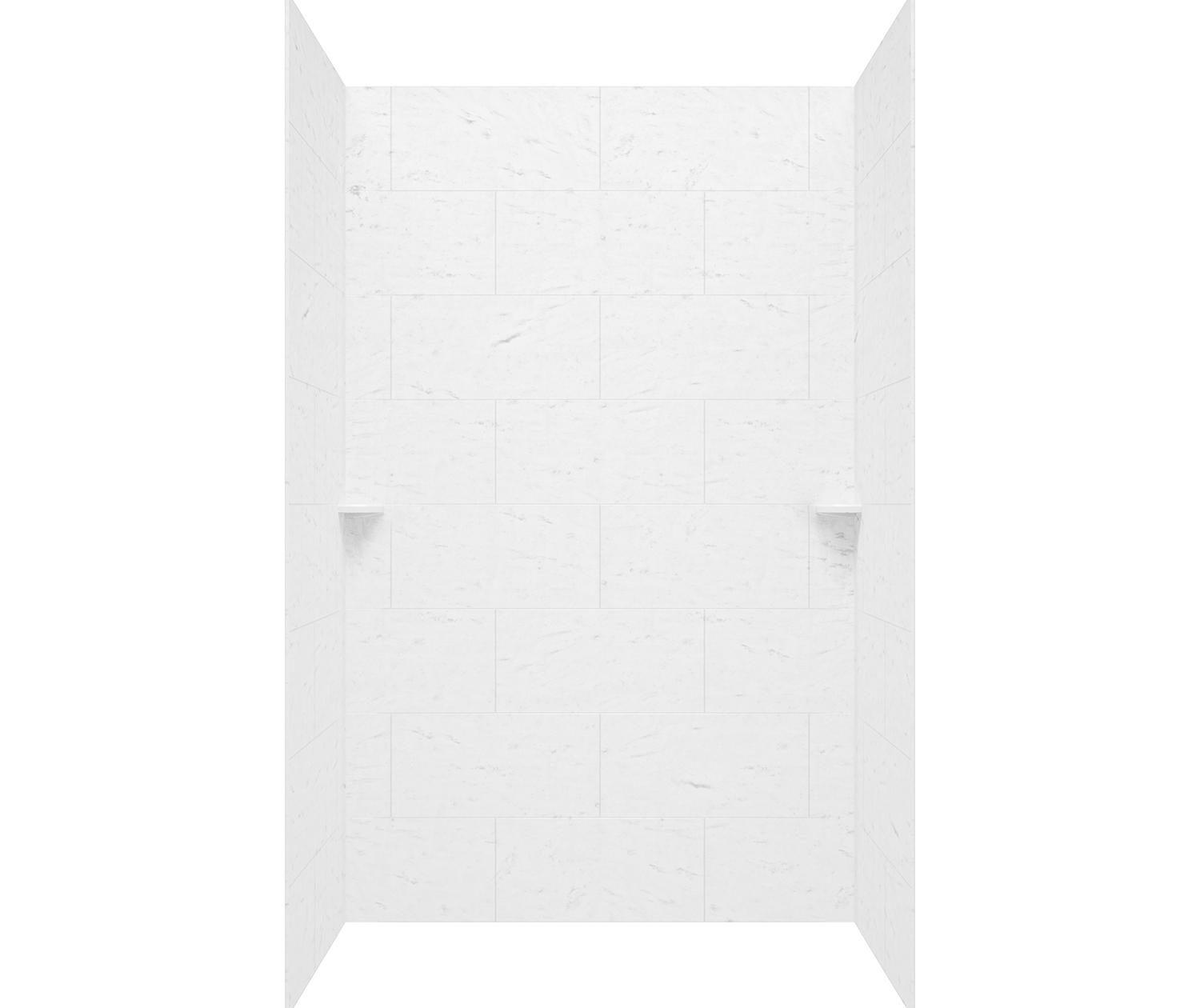 TSMK84-3062 30 x 62 x 84 Swanstone® Traditional Subway Tile Glue up Shower  Wall Kit in Carrara